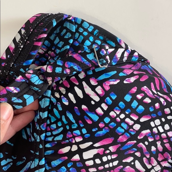 Ellos Multi Colored Striped Geometric Bikini Top - Picture 2 of 5